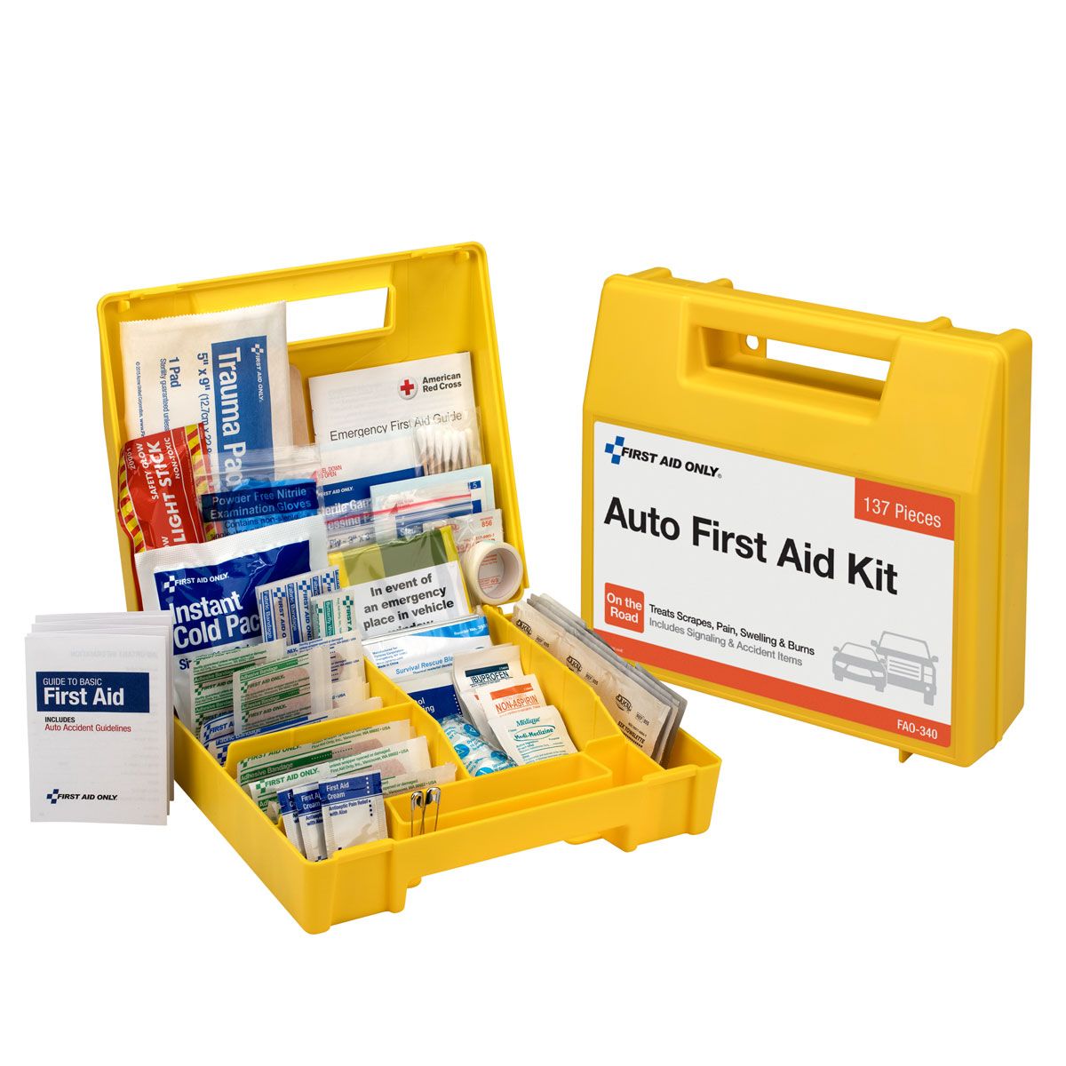 First Aid Only Vehicle 137 Piece First Aid Kit Case of 12 FAO-340 First Aid Only Vehicle 137 Piece First Aid Kit Case of 12 FAO-340